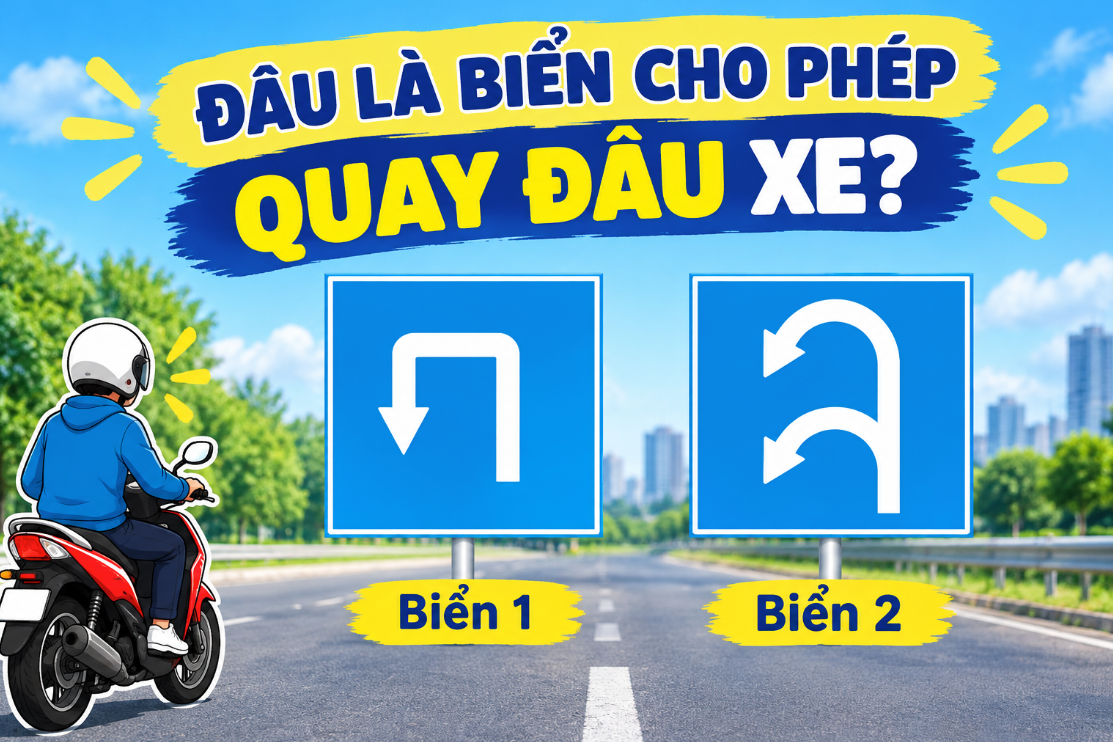 Đâu là biển báo cho phép quay đầu xe?