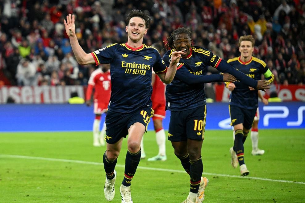 Declan Rice giúp Arsenal thoát thua Bayern Munich