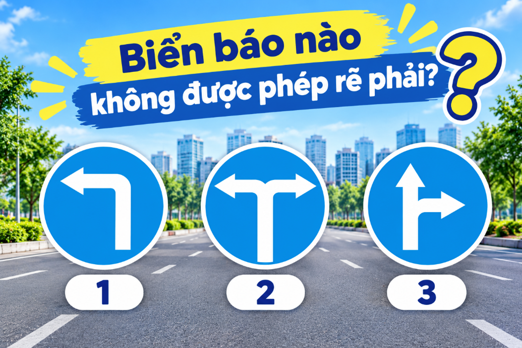 Biển báo nào không được phép rẽ phải?