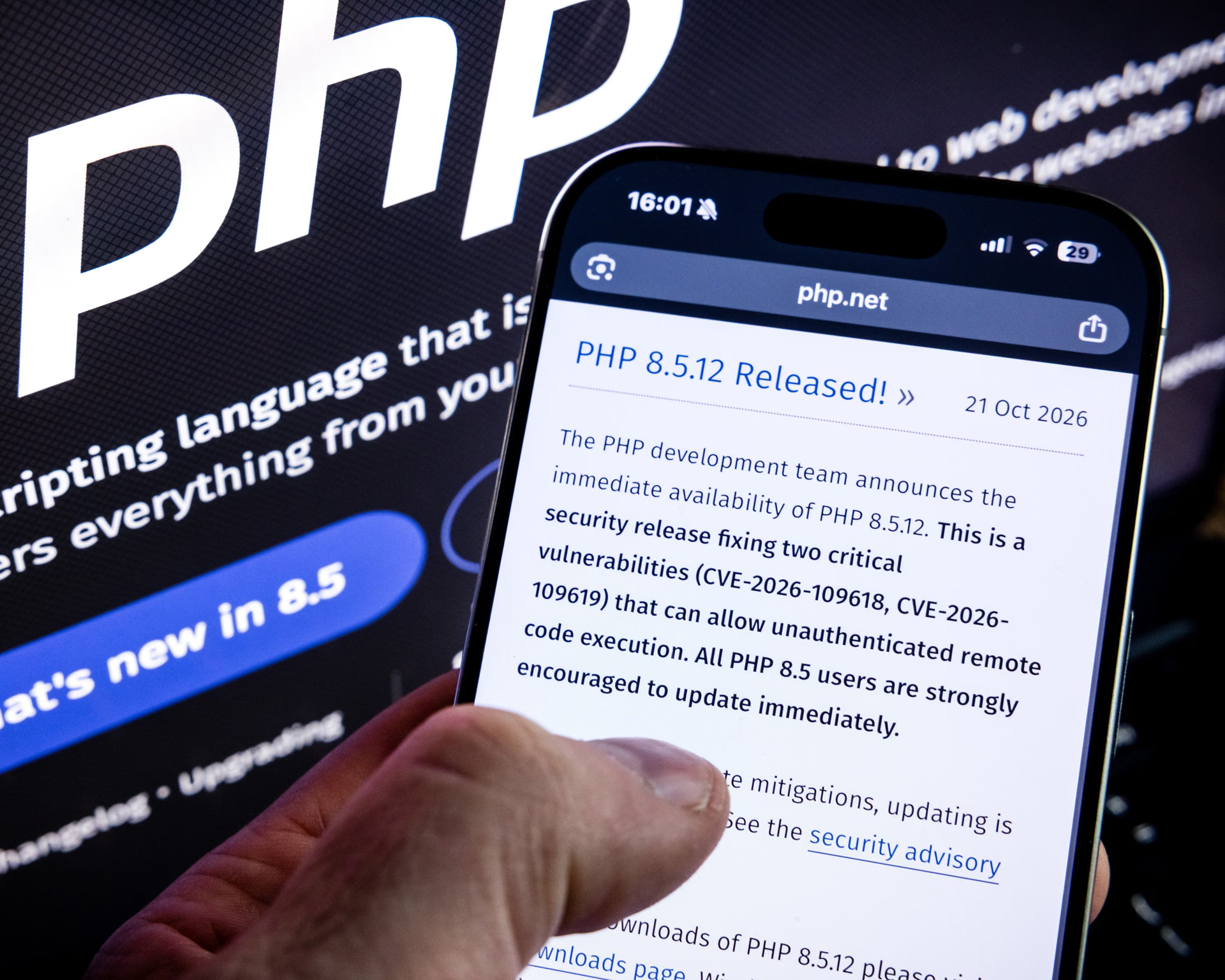 Vulnerabilities discovered in the programming language PHP could allow hackers to gain control over servers. Photograph: ANP/Shutterstock