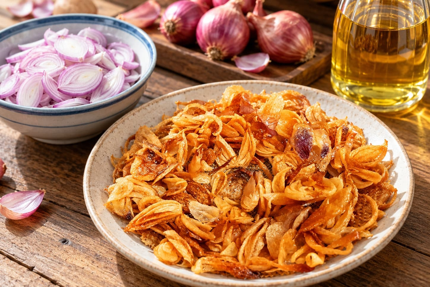 Cách làm hành phi giòn lâu, để cả tháng không bị mềm
