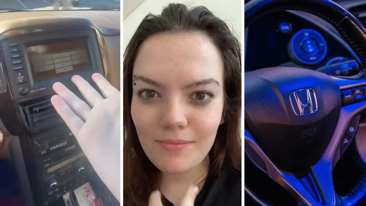 woman changes battery in honda. now her radio and backup camera don t work.webp