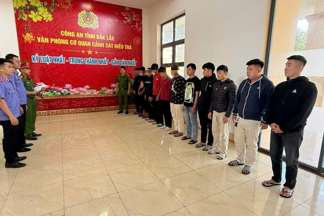 Hai sinh viên cùng 11 đối tượng bị khởi tố