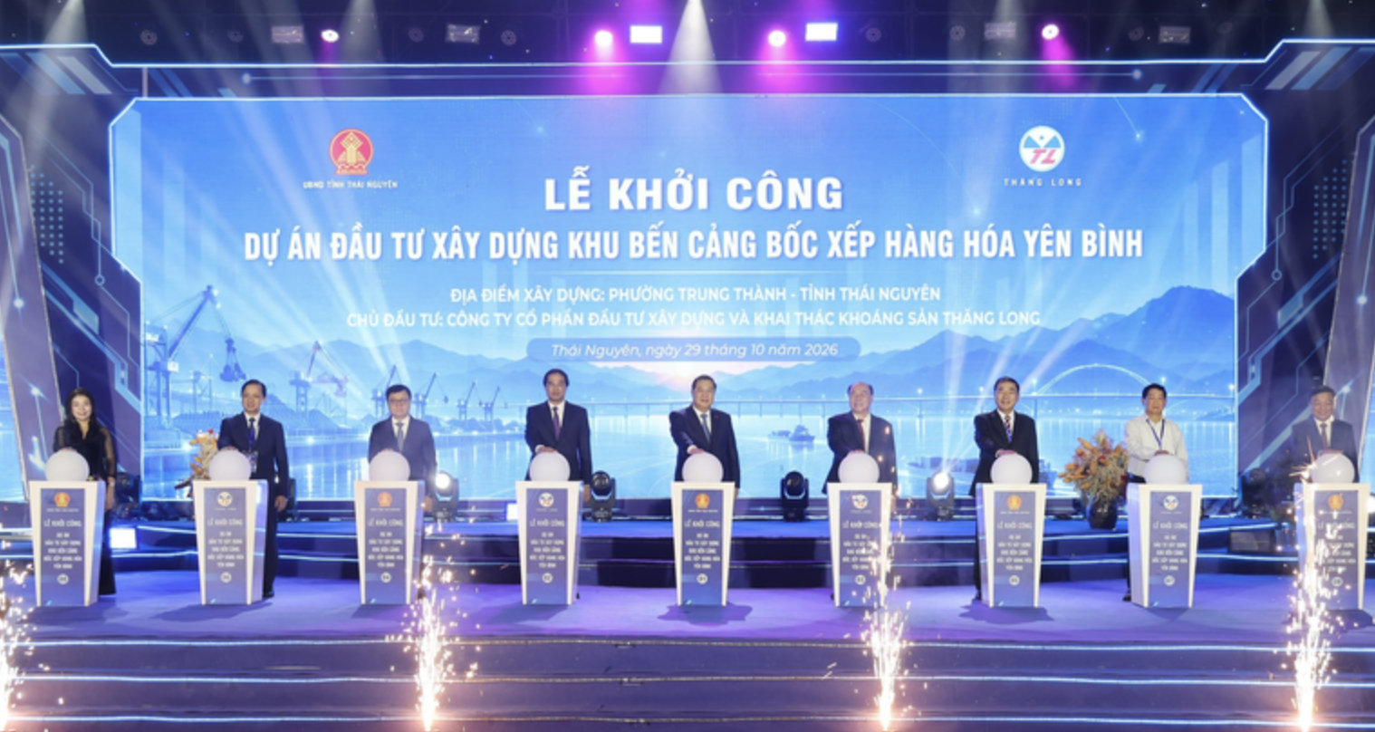Thái Nguyên khởi công cảng hàng hóa 435 tỷ đồng ven sông Cầu