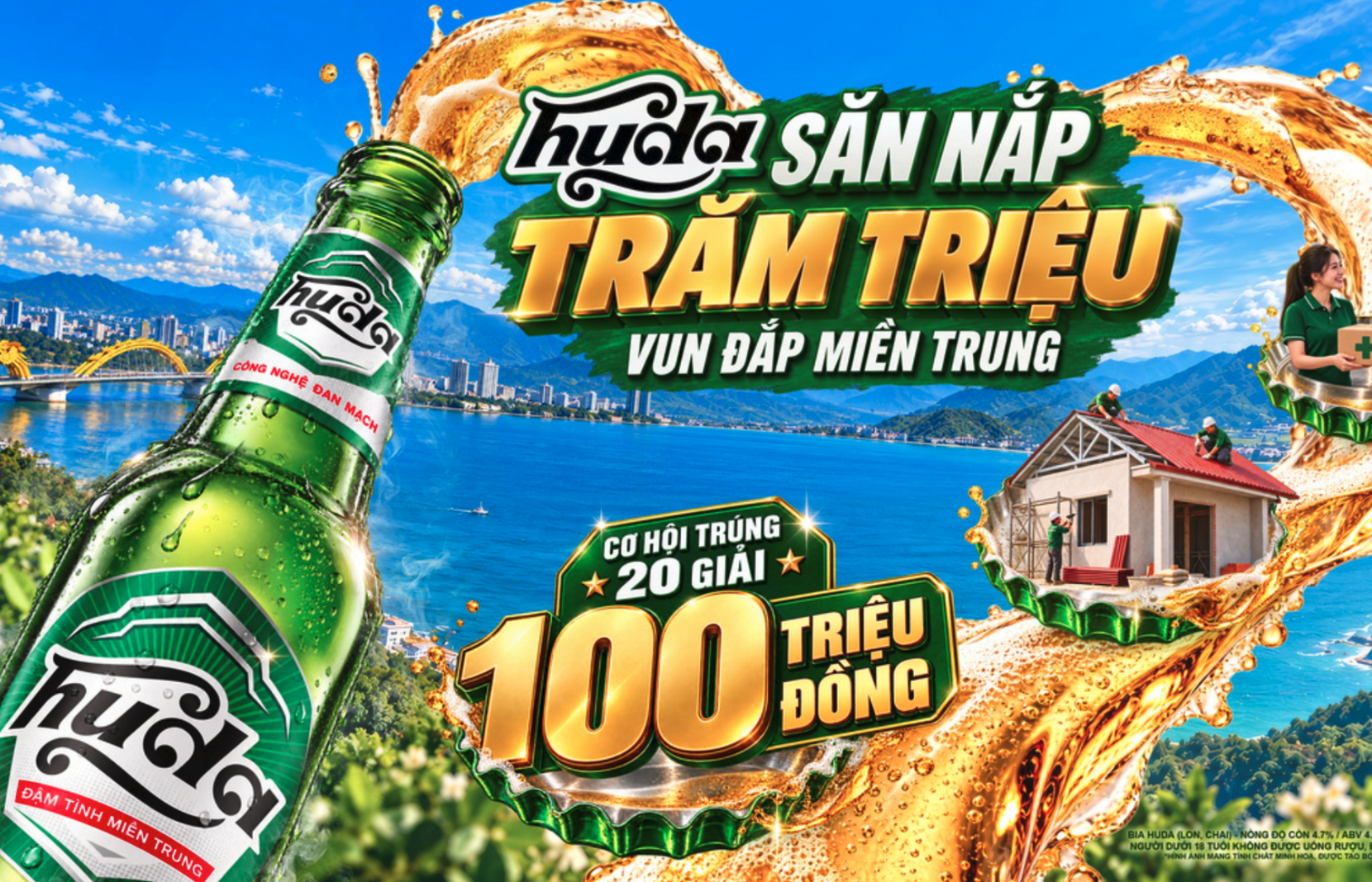 Từ chương trình 'Săn nắp trăm triệu', Huda trích quỹ đối ứng vun đắp miền Trung