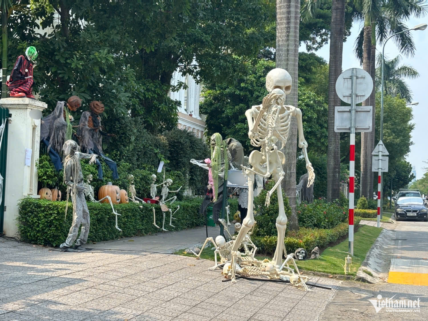 Rùng mình trang trí Halloween ở Hà Nội, tiểu thương Hàng Mã lý giải bất thường — ảnh 10