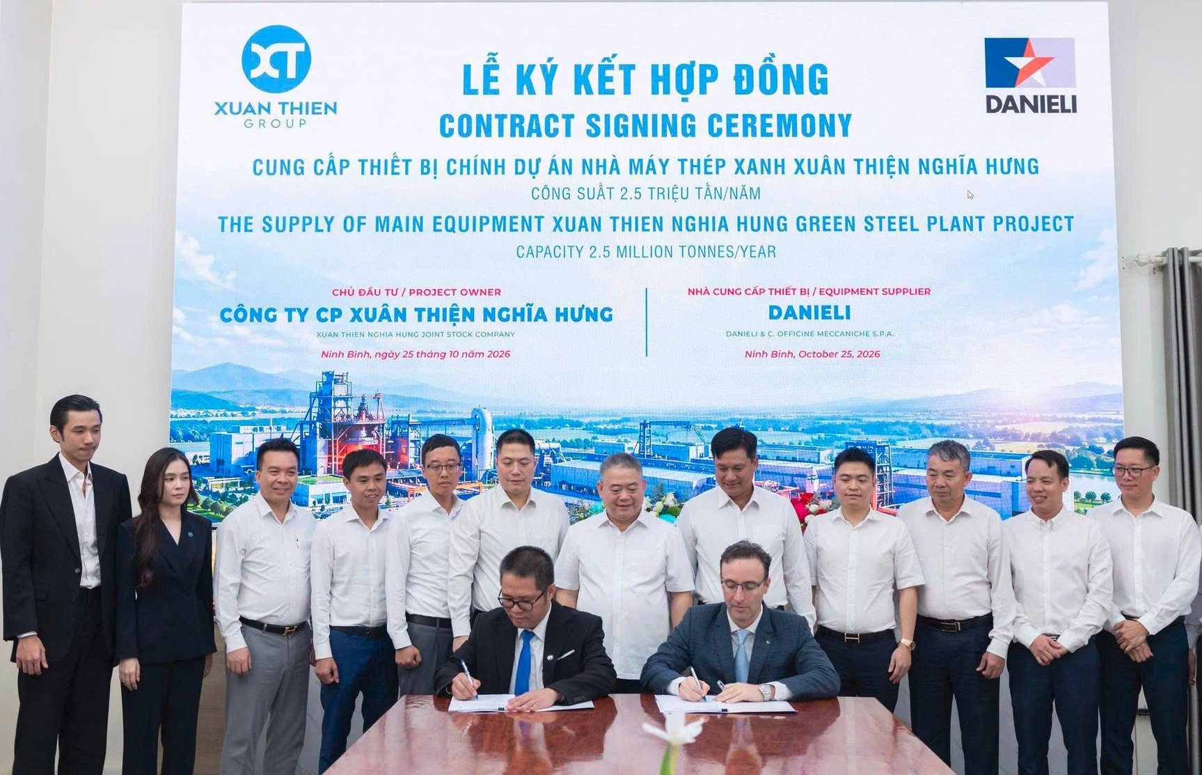Xuân Thiện Group hợp tác ‘ông lớn’ Italy đầu tư dây chuyền thép 2,5 triệu tấn