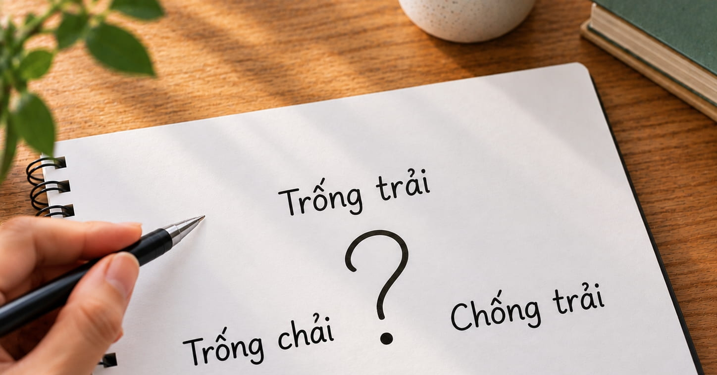 Từ nào viết đúng chính tả: Trống trải, trống chải hay chống trải?
