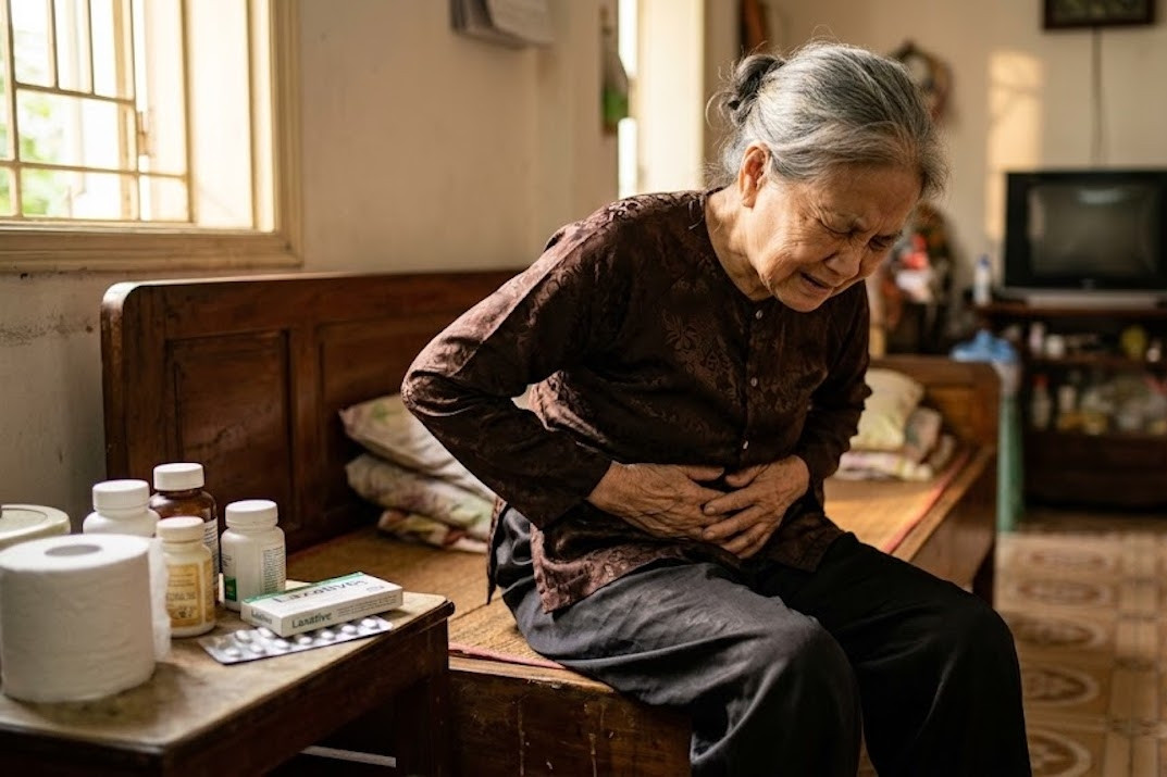 Bơm nước vào hậu môn, cụ bà vỡ đại tràng