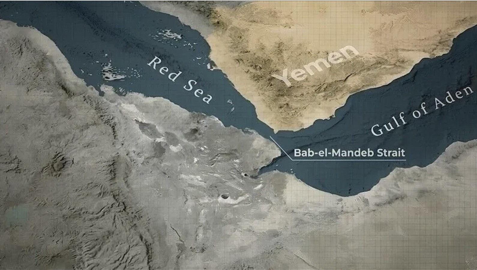 Eo biển Bab el-Mandeb. Ảnh: Anadolu