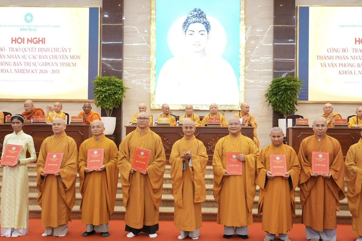 Giáo hội Phật giáo Việt Nam TPHCM công bố nhân sự chủ chốt nhiệm kỳ mới