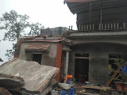 Hiện trường vụ nổ sáng 10:2. Ảnh Xuân Hoa .webp