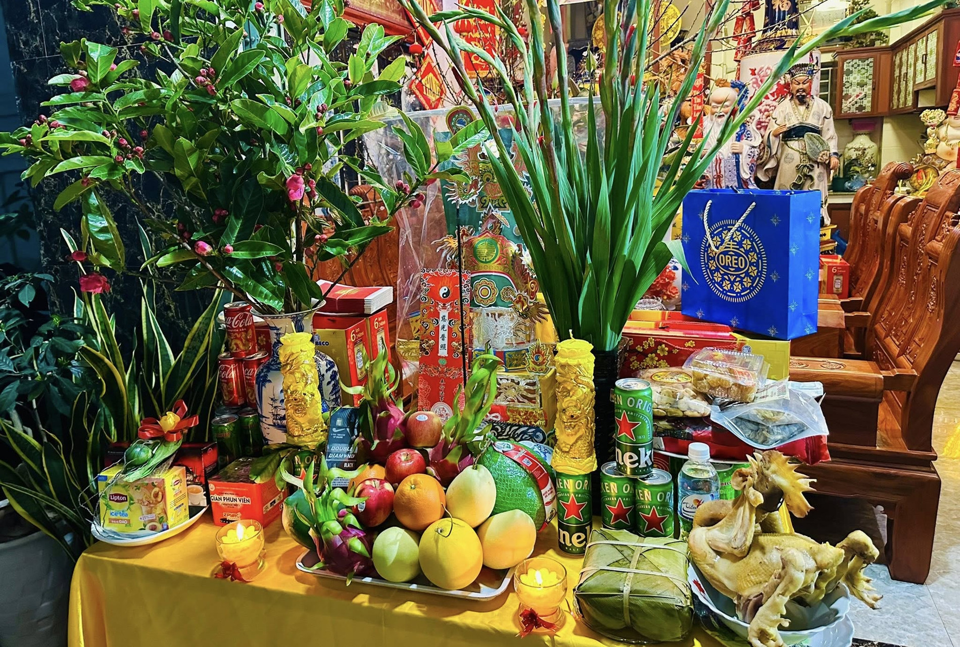 Mâm cúng giao thừa tết Bính Ngọ 2026 trong nhà và ngoài trời chi tiết nhất