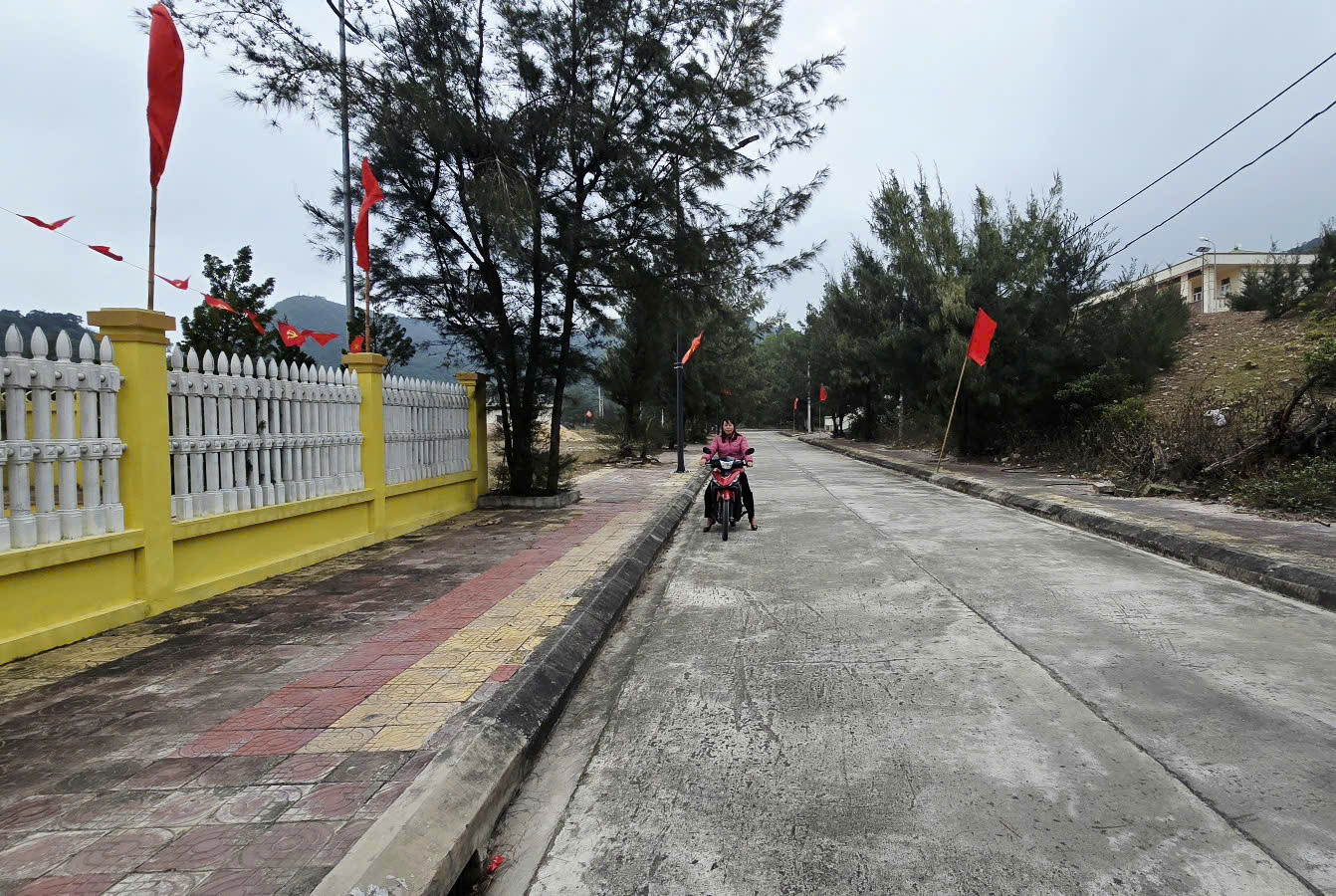 Cờ Tổ Quốc treo khắp các con đường, nóc nhà