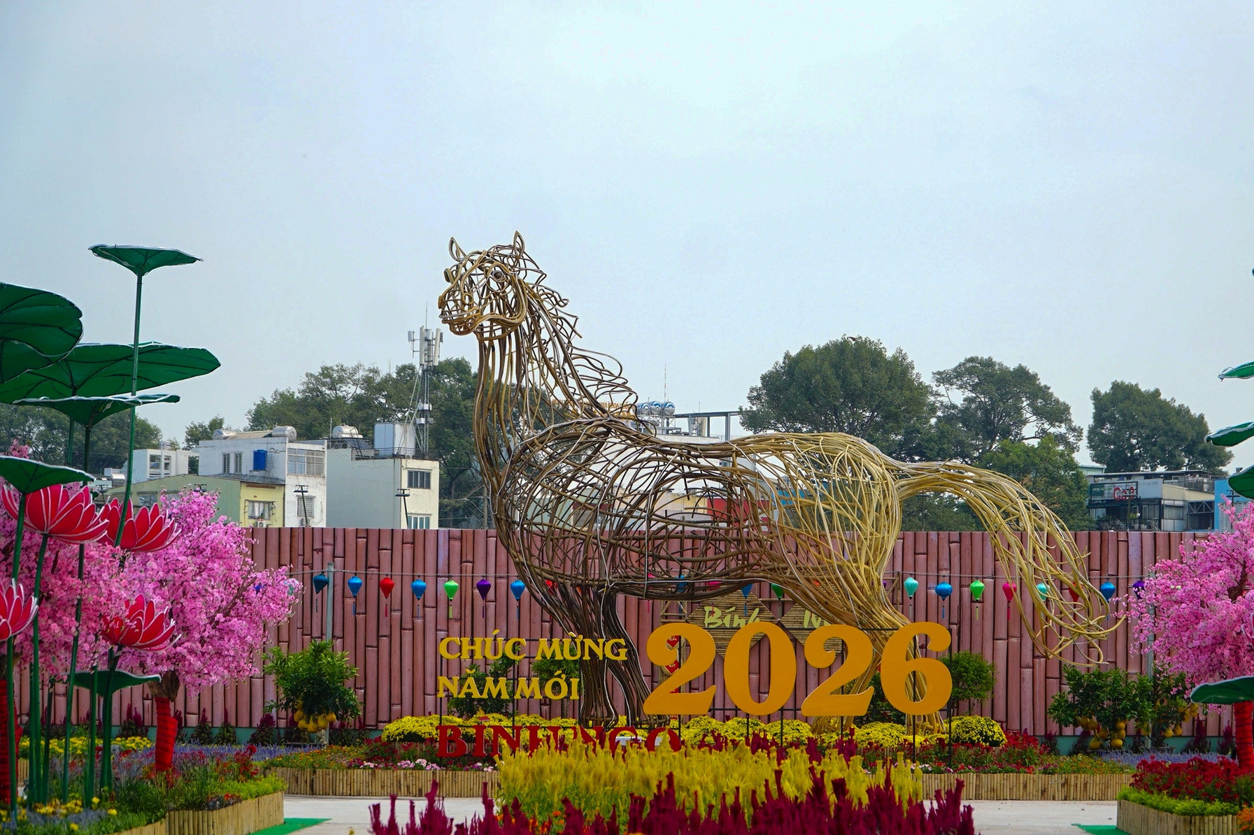 Công viên hoa xuân 152 Trần Phú - điểm check-in mới cho người dân TPHCM