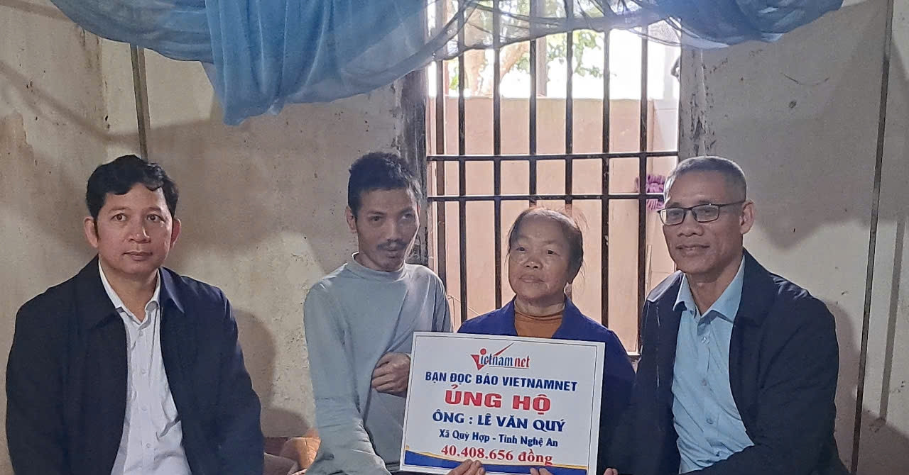 Hơn 40 triệu đồng đến với vợ chồng nghèo ở Nghệ An nuôi 2 con bệnh tật