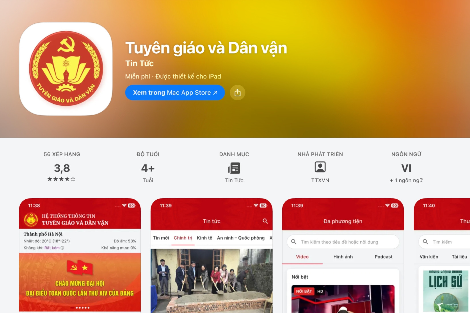 Ứng dụng Tuyên giáo và Dân vận giúp tiếp cận thông tin chính thống nhanh, dễ hiểu