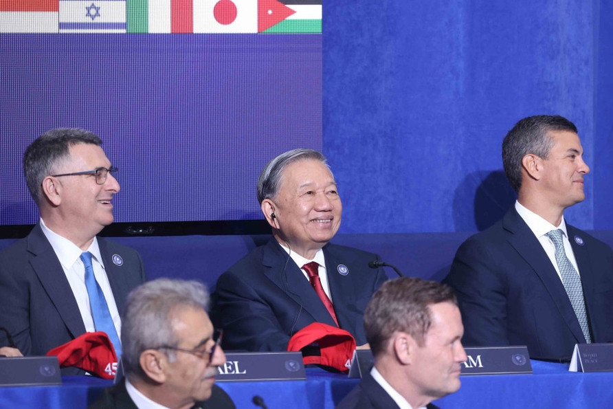 Hình ảnh Tổng Bí thư Tô Lâm dự phiên khai mạc Hội đồng Hòa bình về Gaza