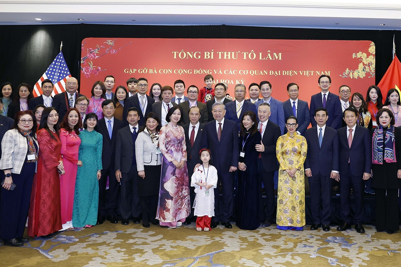 Tổng Bí thư Tô Lâm gặp gỡ bà con cộng đồng người Việt Nam tại Mỹ