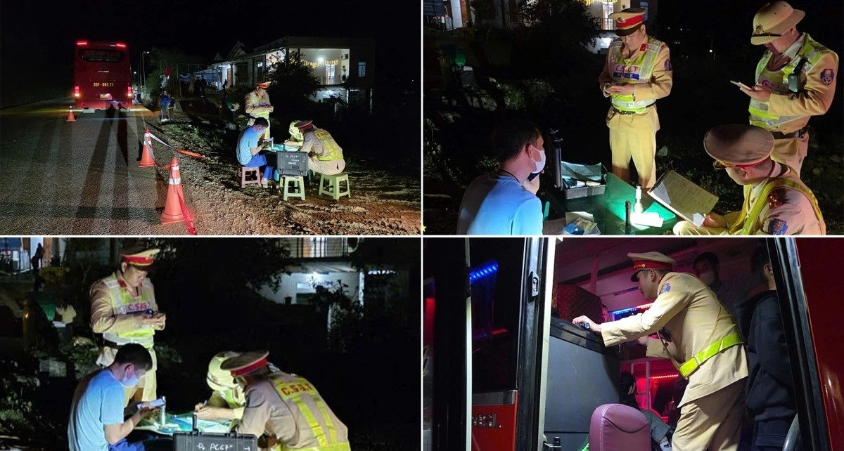 CSGT Thái Nguyên xử lý xe khách 43 chỗ &amp;apos;nhồi nhét&amp;apos; 63 người