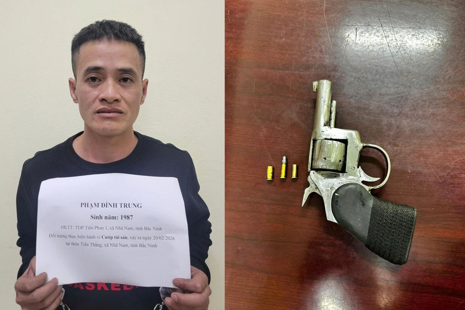 Gần 1 giờ truy bắt kẻ dùng súng cướp ô tô ở Bắc Ninh