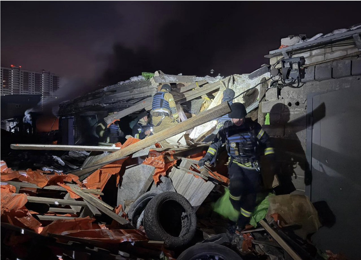 Hiện trường sau khi Ukraine bị tấn công. Ảnh: RBC