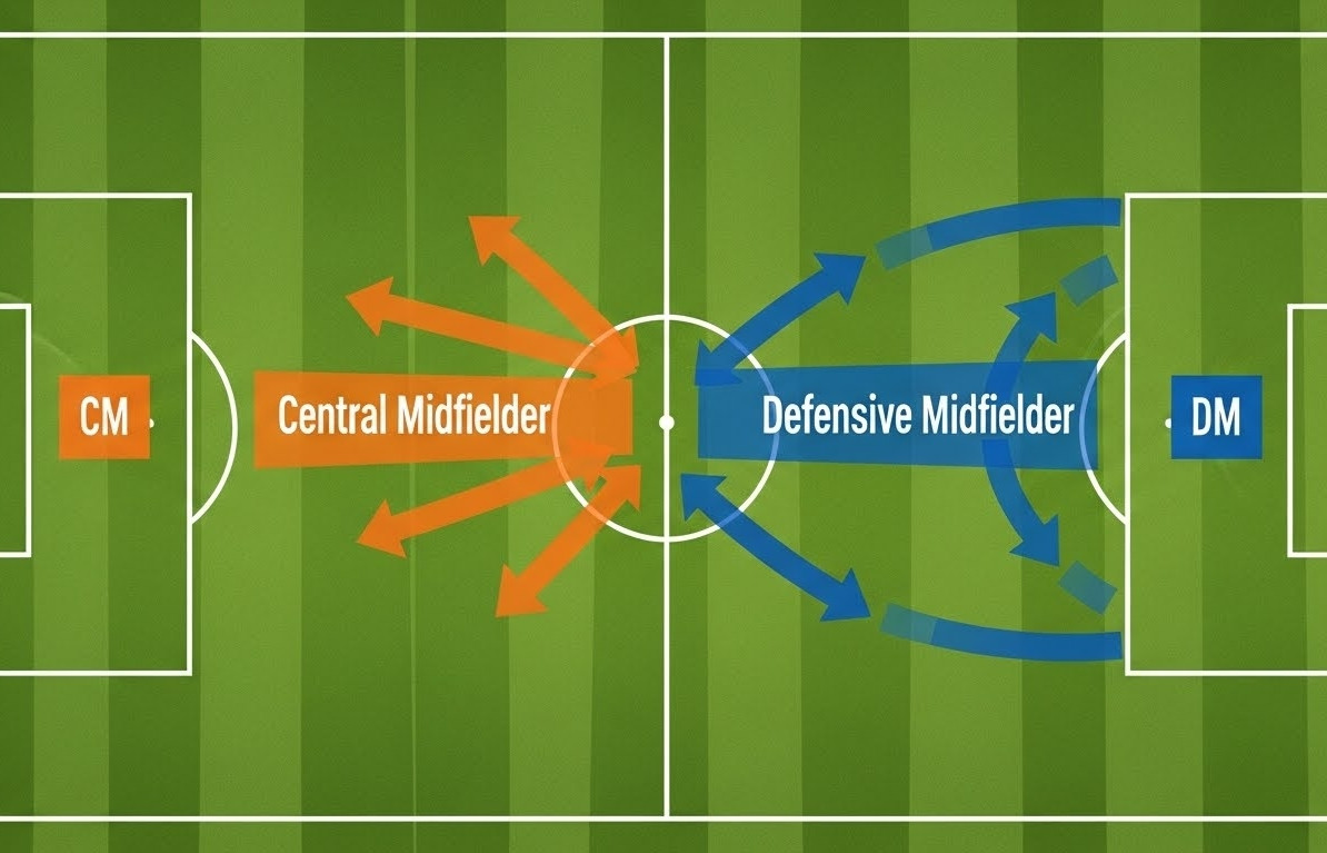 Sự khác biệt giữa vị trí DM và CM trong bóng đá