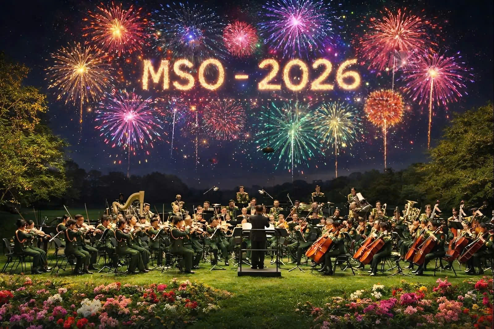 NSND Nguyễn Xuân Bắc chỉ huy Dàn nhạc giao hưởng Quân đội