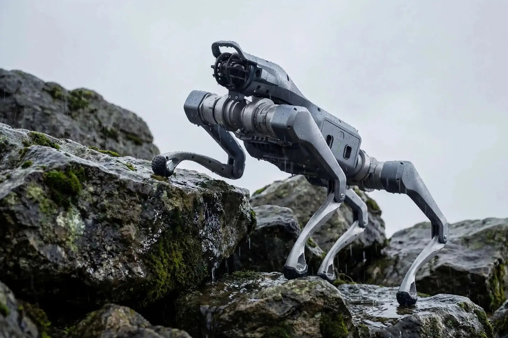 Trung Quốc trình làng chó robot tích hợp AI, cõng 65kg, chạy trên mọi địa hình