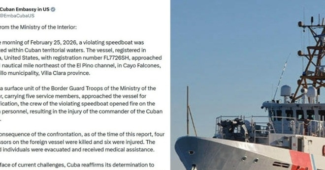 Tuần duyên Cuba bắn hạ 4 tay súng trên tàu cao tốc treo cờ Mỹ