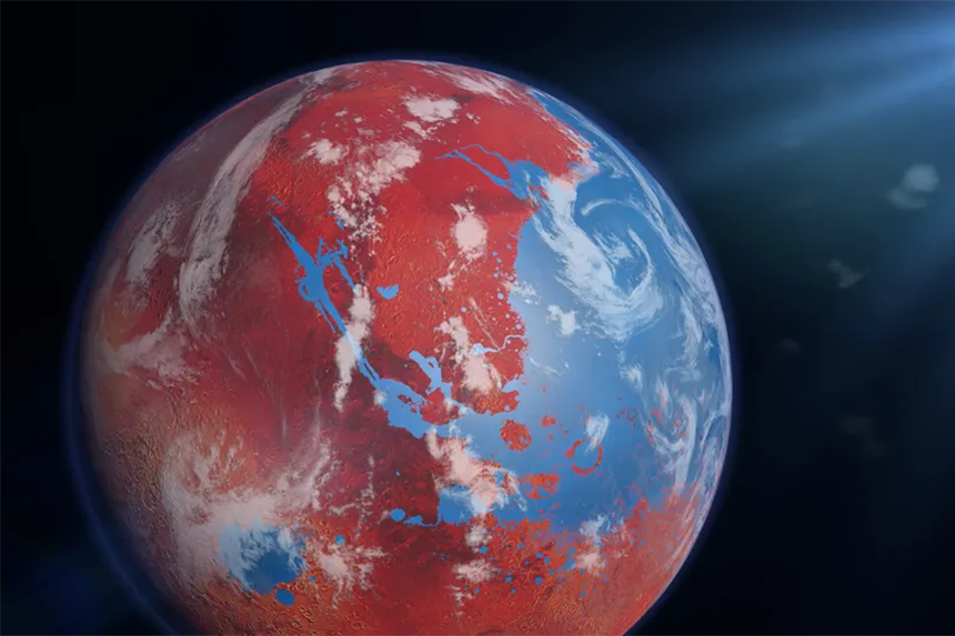 Đại dương khổng lồ từng bao phủ nửa sao Hoả?