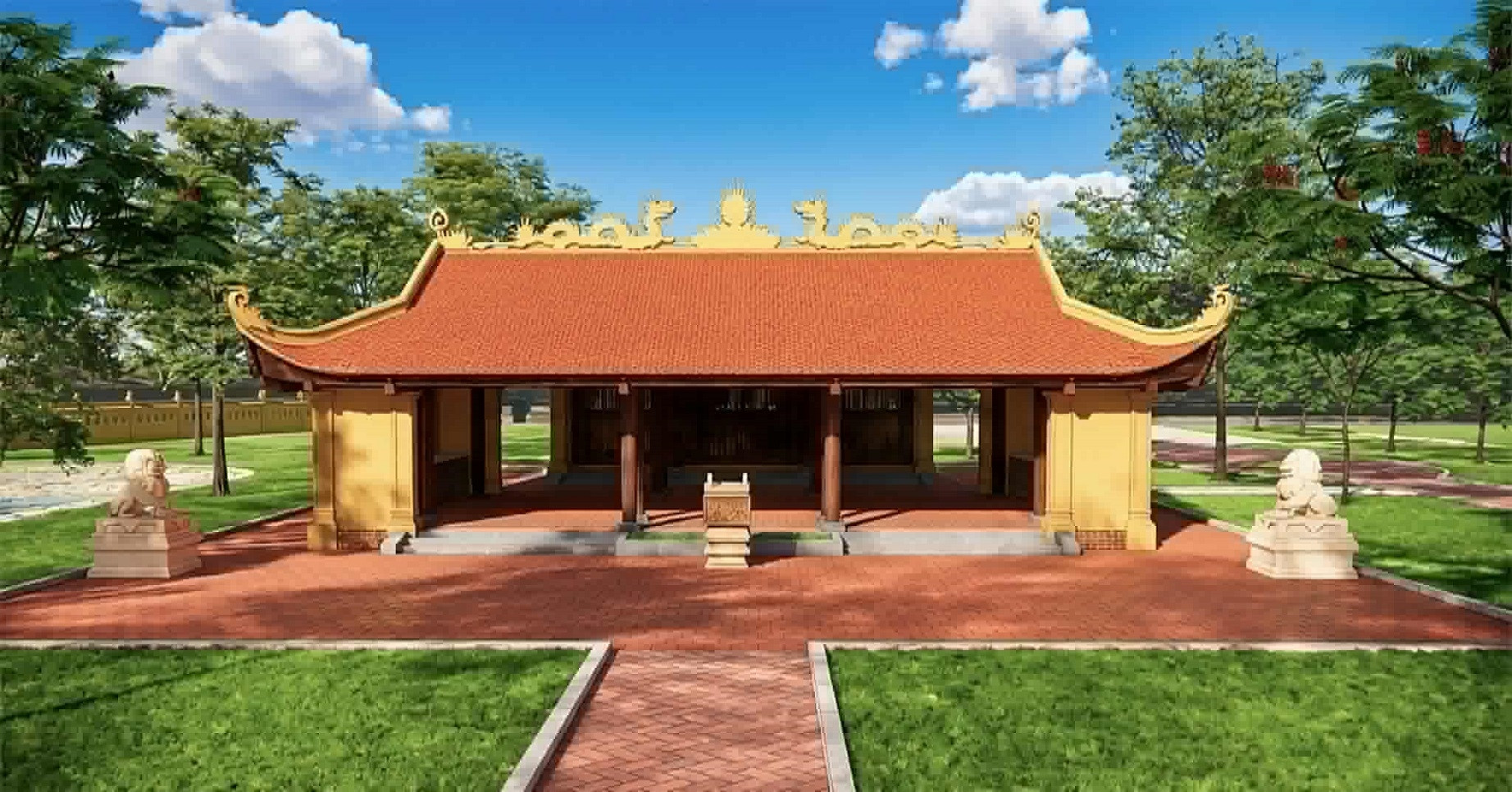 Diện mạo mới của Di tích lịch sử Quốc gia Đền Cả