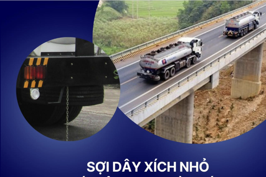 Giải mã vai trò của sợi xích nhỏ gắn phía sau xe bồn chở xăng dầu
