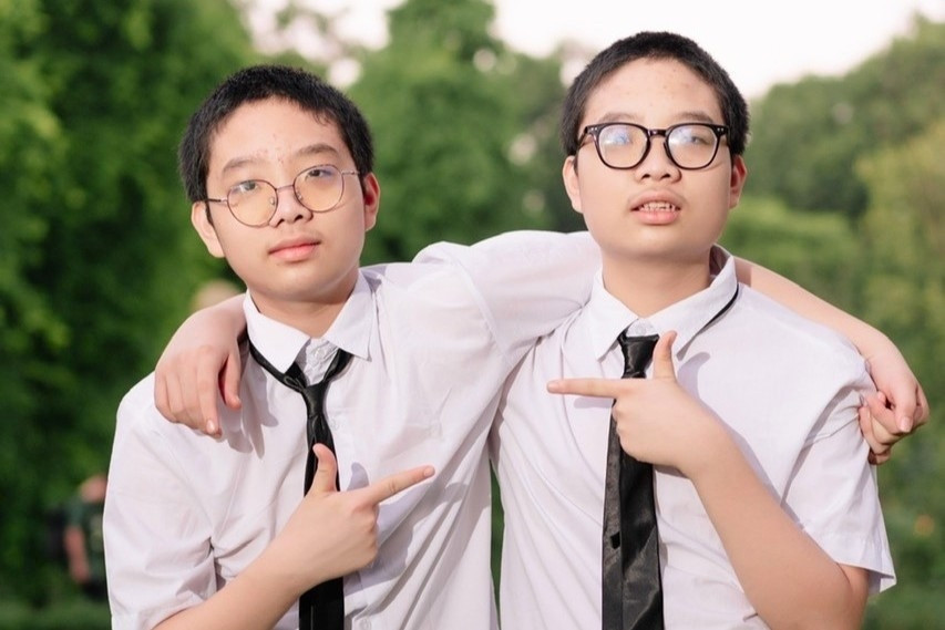 Anh em sinh đôi ở Hà Nội cùng giành giải Nhất thi học sinh giỏi Toán