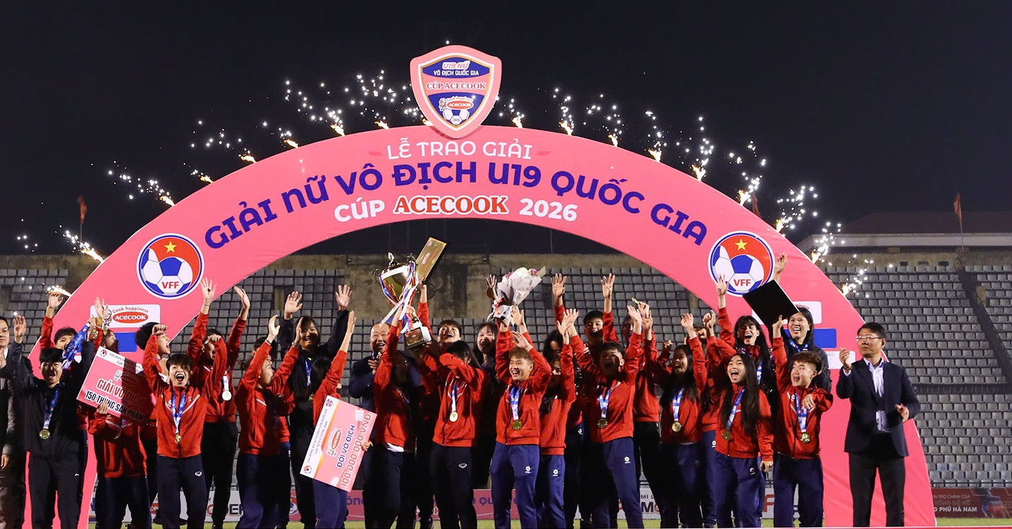Hà Nam nâng cao Cúp vô địch giải U19 nữ Quốc gia 2026