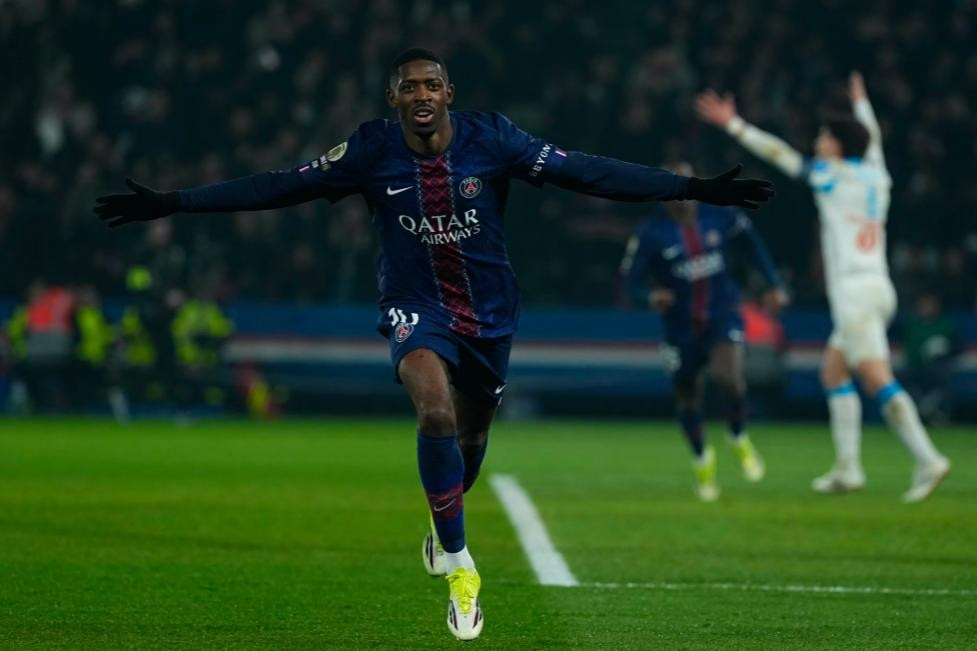 Dembele che mờ Mason Greenwood, PSG nhấn chìm Marseille