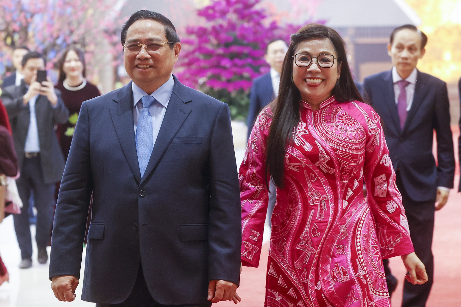 Thủ tướng và phu nhân chủ trì chiêu đãi đoàn Ngoại giao nhân dịp Tết cổ truyền