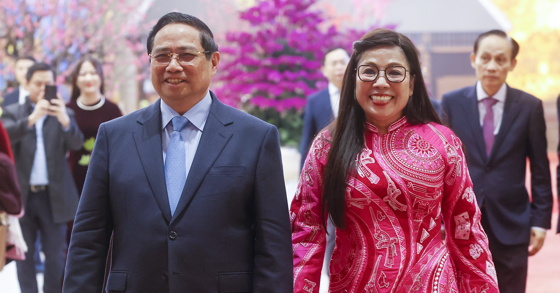 Thủ tướng và phu nhân chủ trì chiêu đãi đoàn Ngoại giao nhân dịp Tết cổ truyền