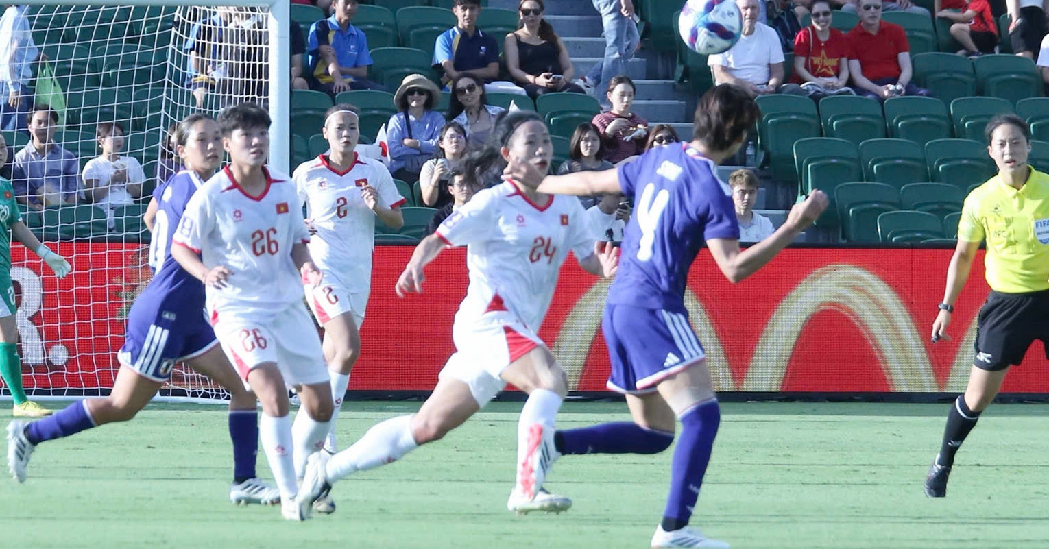 Trực tiếp bóng đá nữ Việt Nam 0-2 Nhật Bản: Đối thủ quá mạnh
