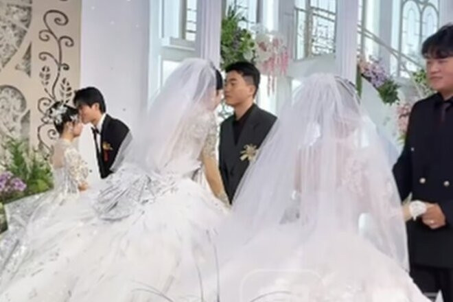 Anh em sinh ba cưới cùng ngày gây sốt mạng xã hội