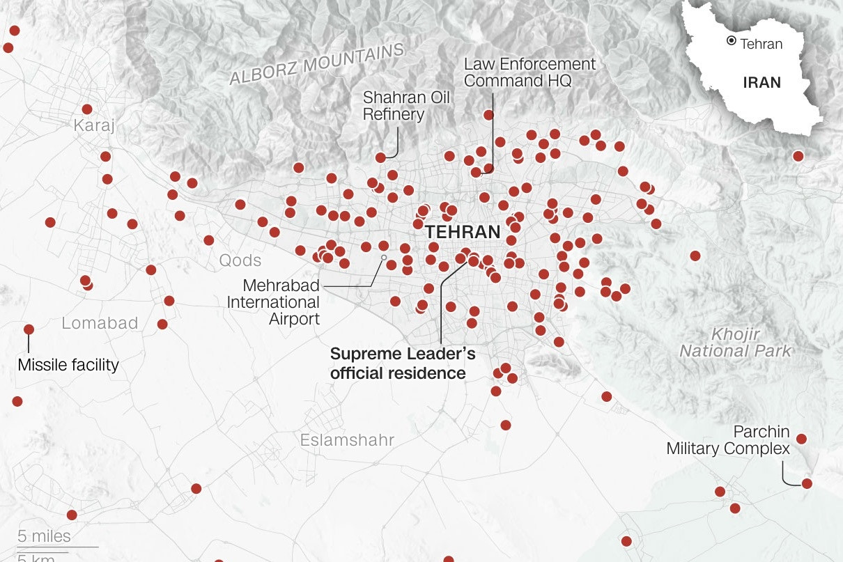 Israel tấn công cùng lúc cả Tehran và Beirut