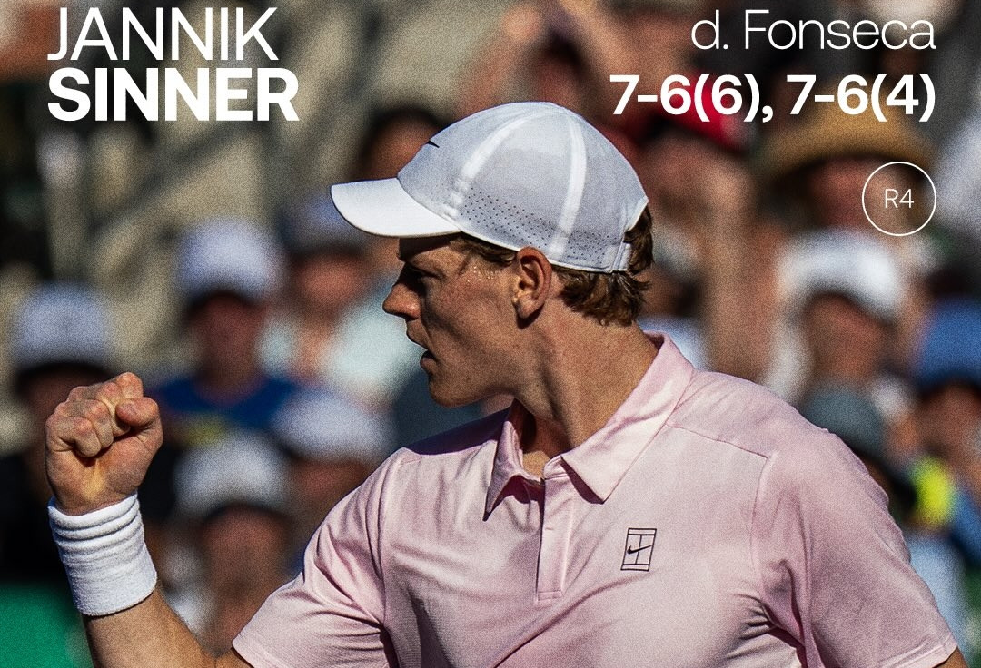 Sinner thắng căng thẳng, chạm trán Learner Tien ở tứ kết