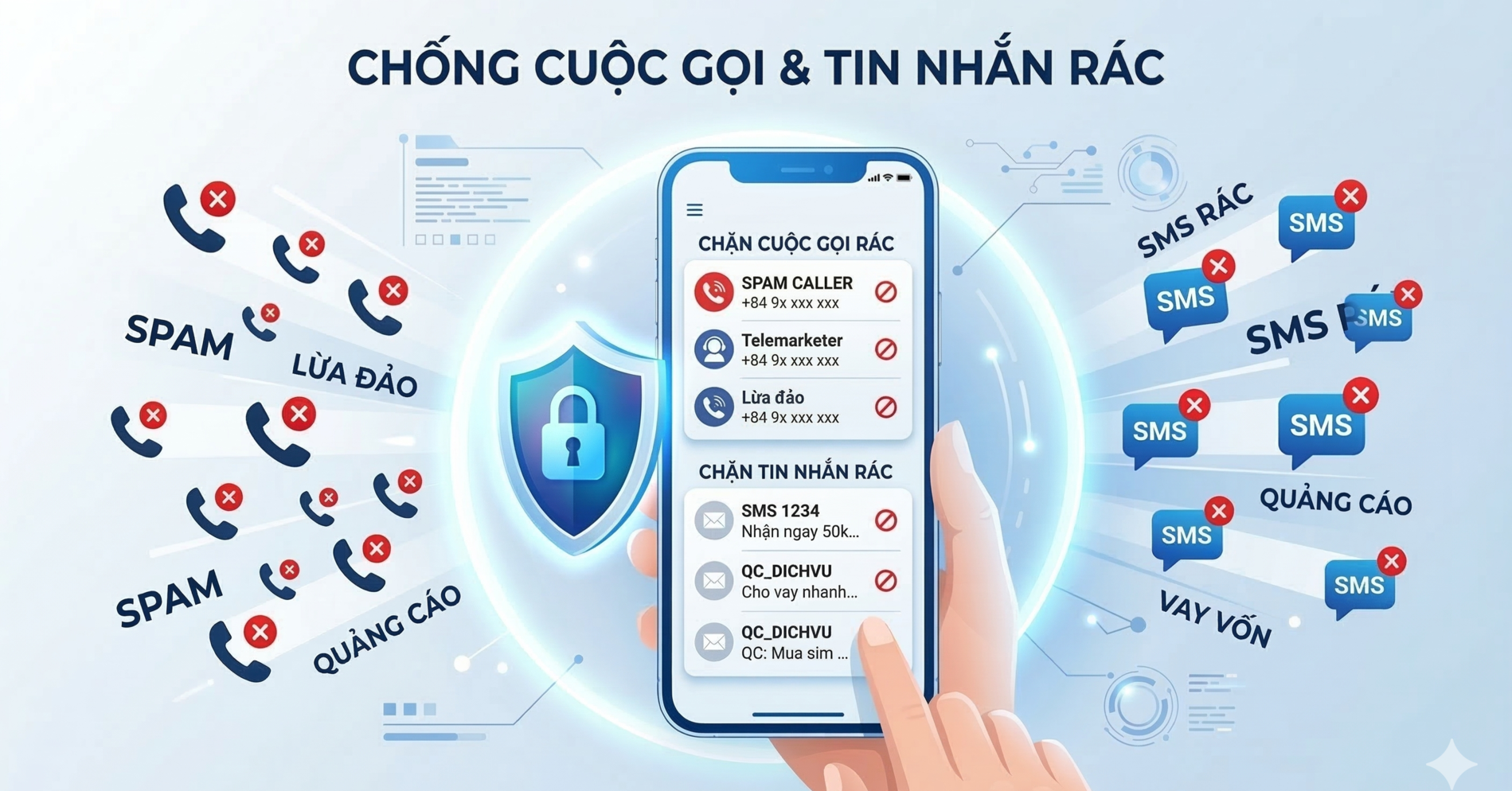 Cách chặn cuộc gọi rác, tin nhắn rác năm 2026