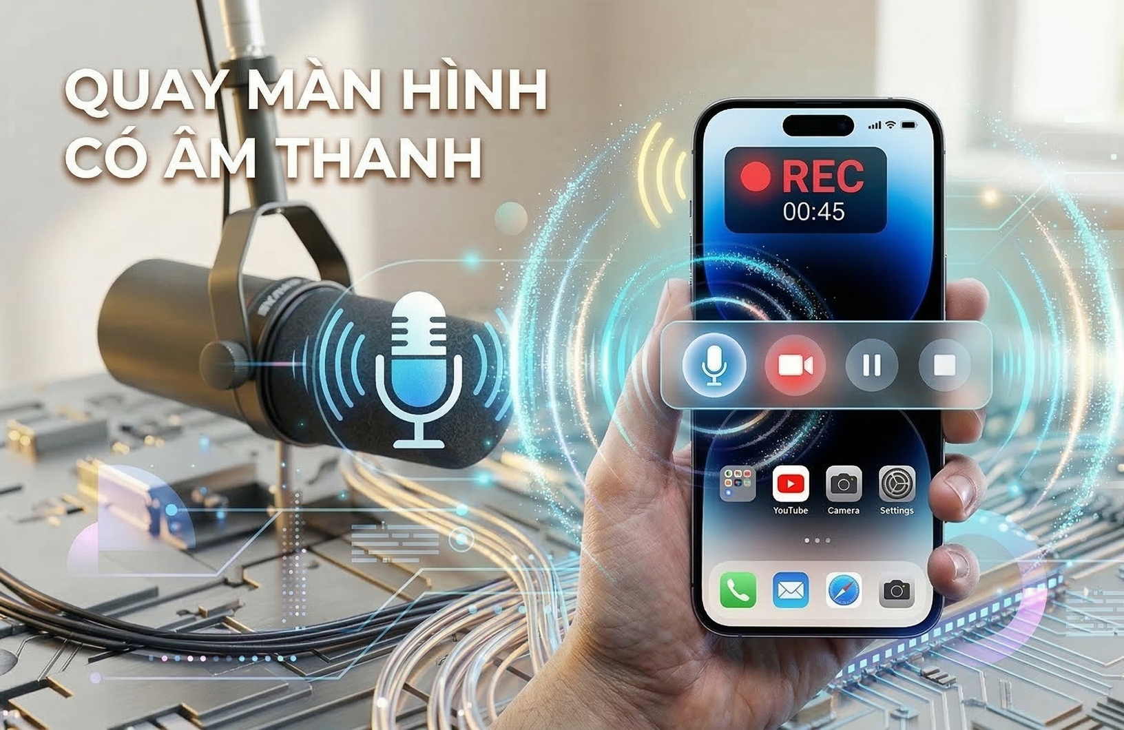Cách quay màn hình điện thoại có âm thanh