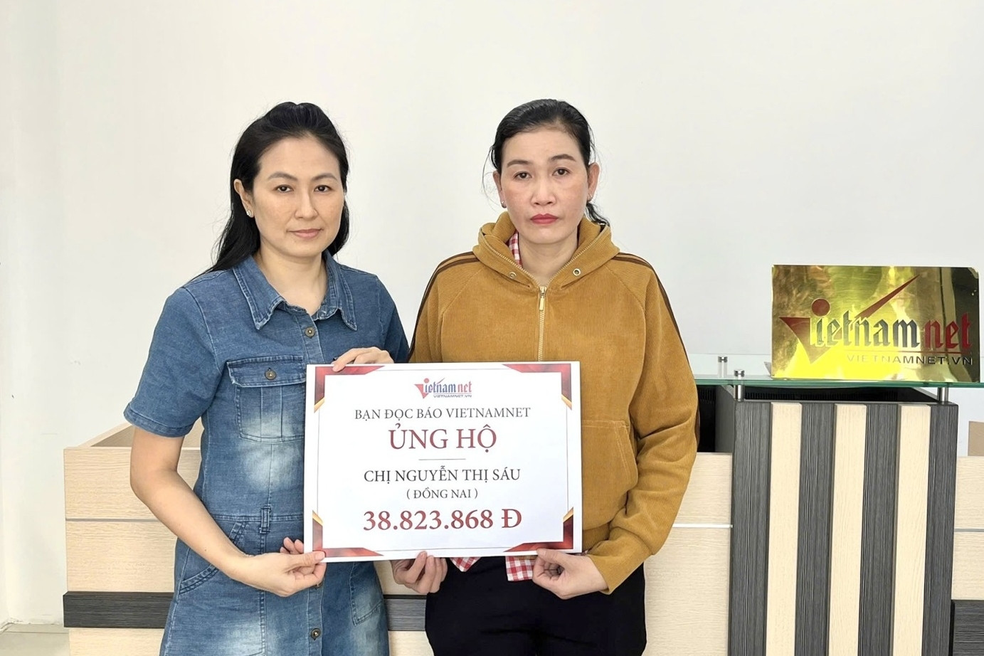 Chị Nguyễn Thị Sáu ở Đồng Nai được bạn đọc giúp đỡ hơn 38 triệu đồng