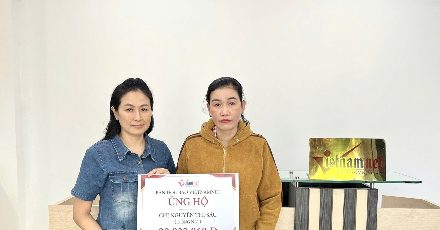 Chị Nguyễn Thị Sáu ở Đồng Nai được bạn đọc giúp đỡ hơn 38 triệu đồng