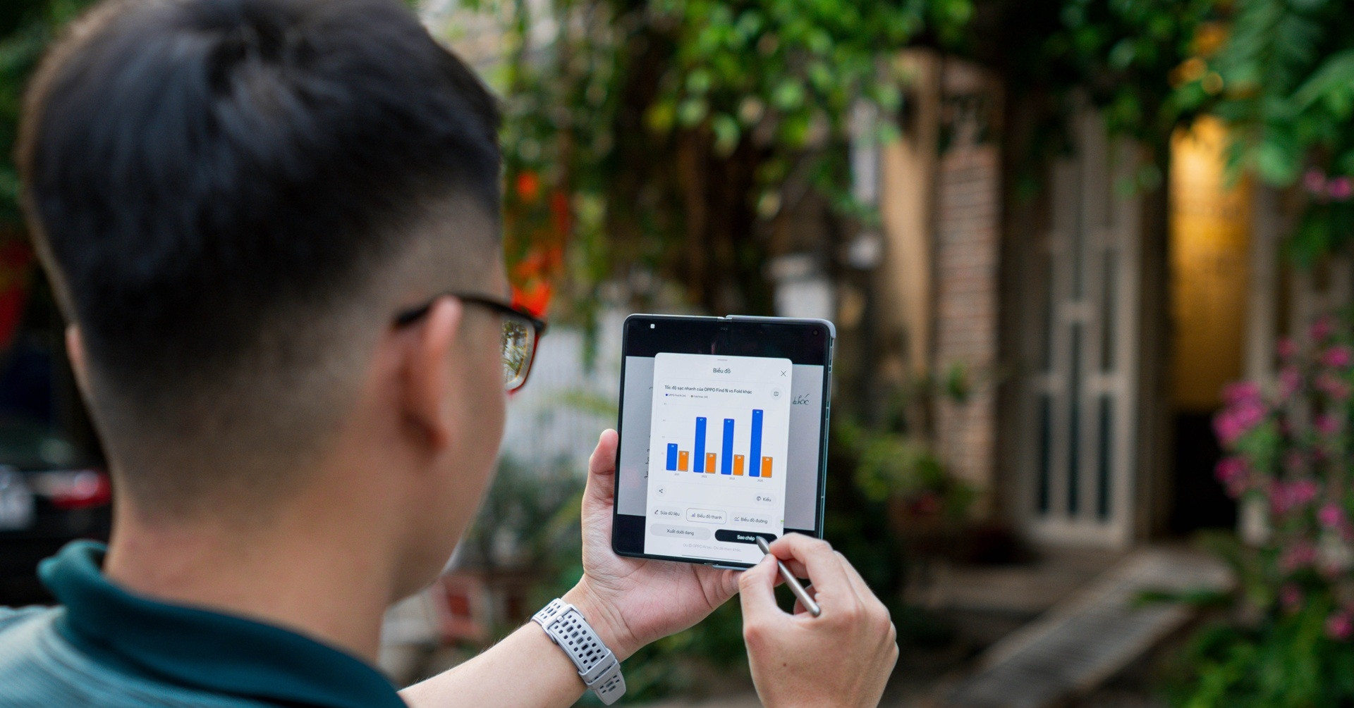 Không chỉ để viết, bút trên Oppo Find N6 còn thông minh nhờ AI