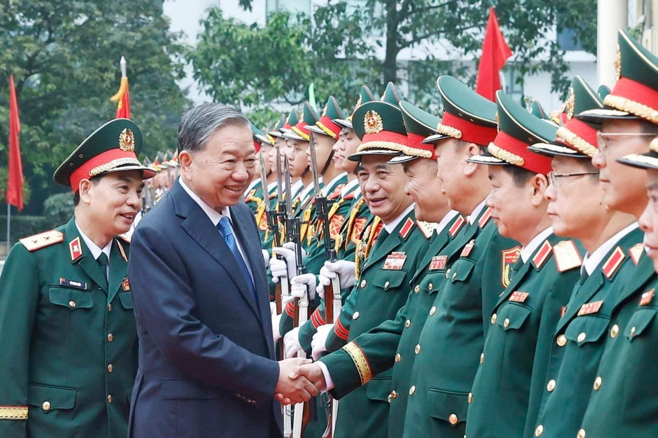 Tổng Bí thư Tô Lâm thăm, làm việc với Học viện Kỹ thuật quân sự