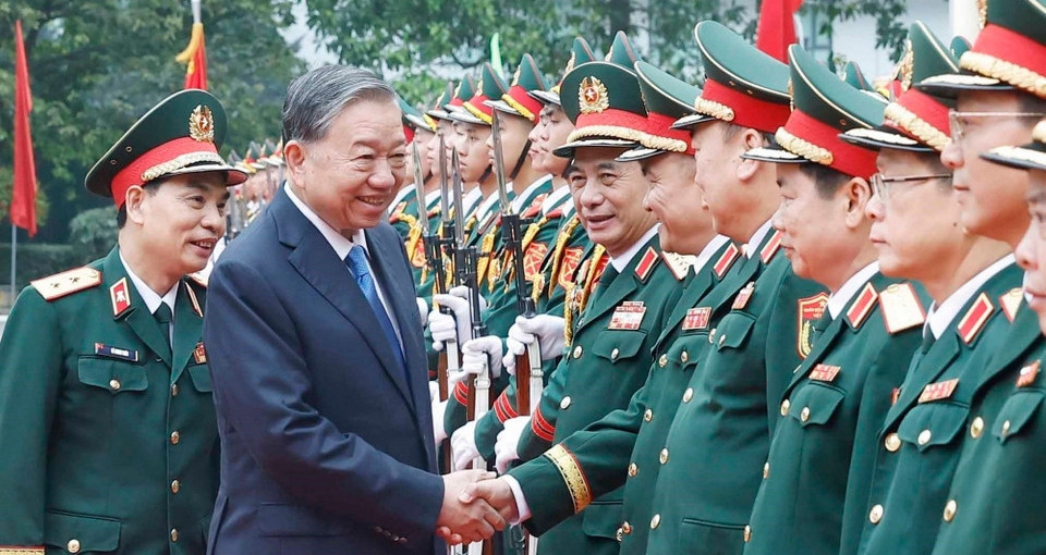 Tổng Bí thư Tô Lâm thăm, làm việc với Học viện Kỹ thuật quân sự