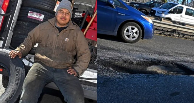 Thợ sửa xe 23 tuổi 'hốt bạc' mỗi đêm nhờ ổ gà khủng trên đường phố